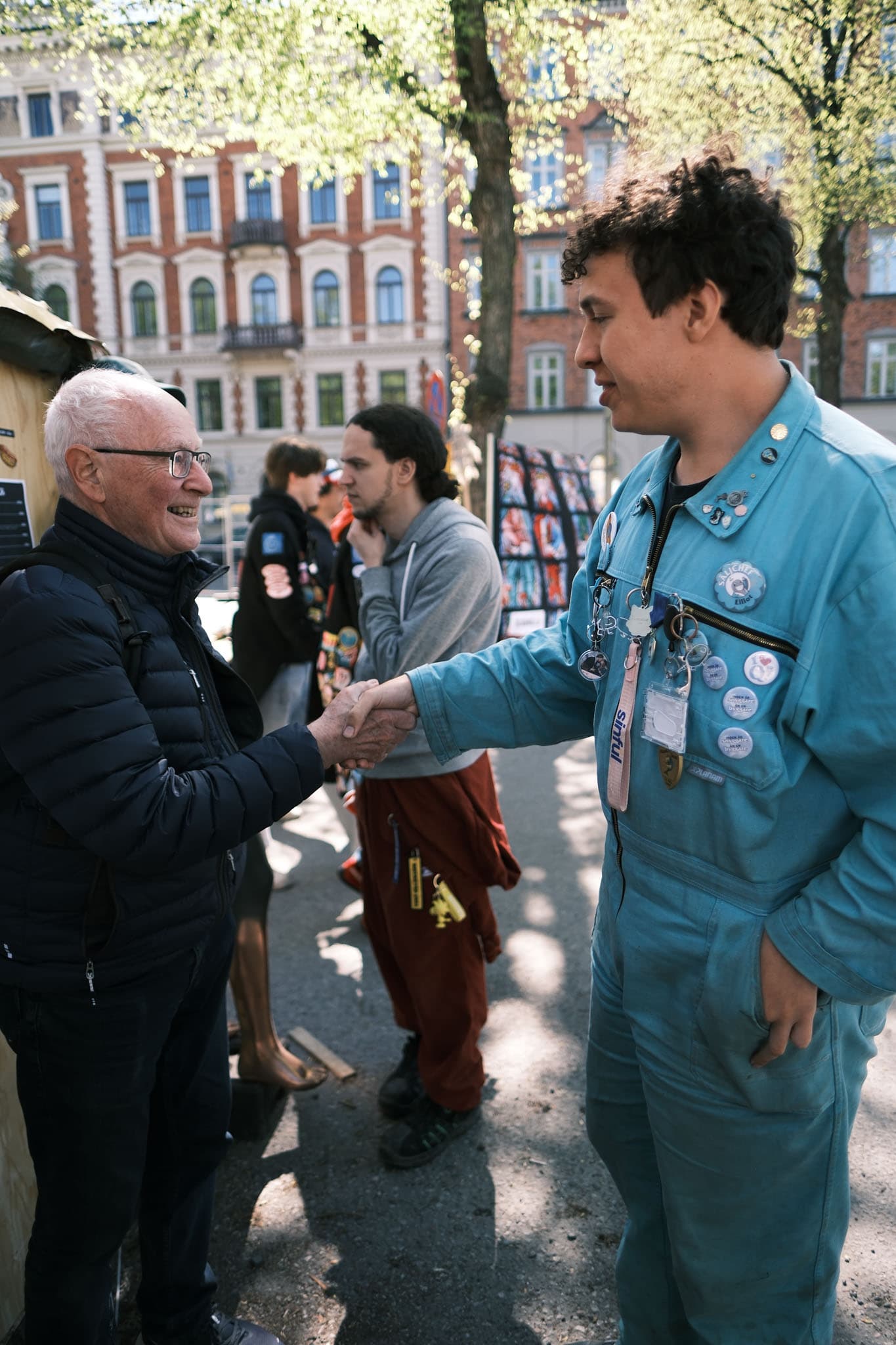 Elliot from Quarnevalen and Mats Larsson from KTH Sport Foundation